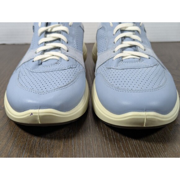 ECCO Casual Soft Leather Sneakers Womens 10 Dusty Blue Walking Athleisure - Picture 8 of 16